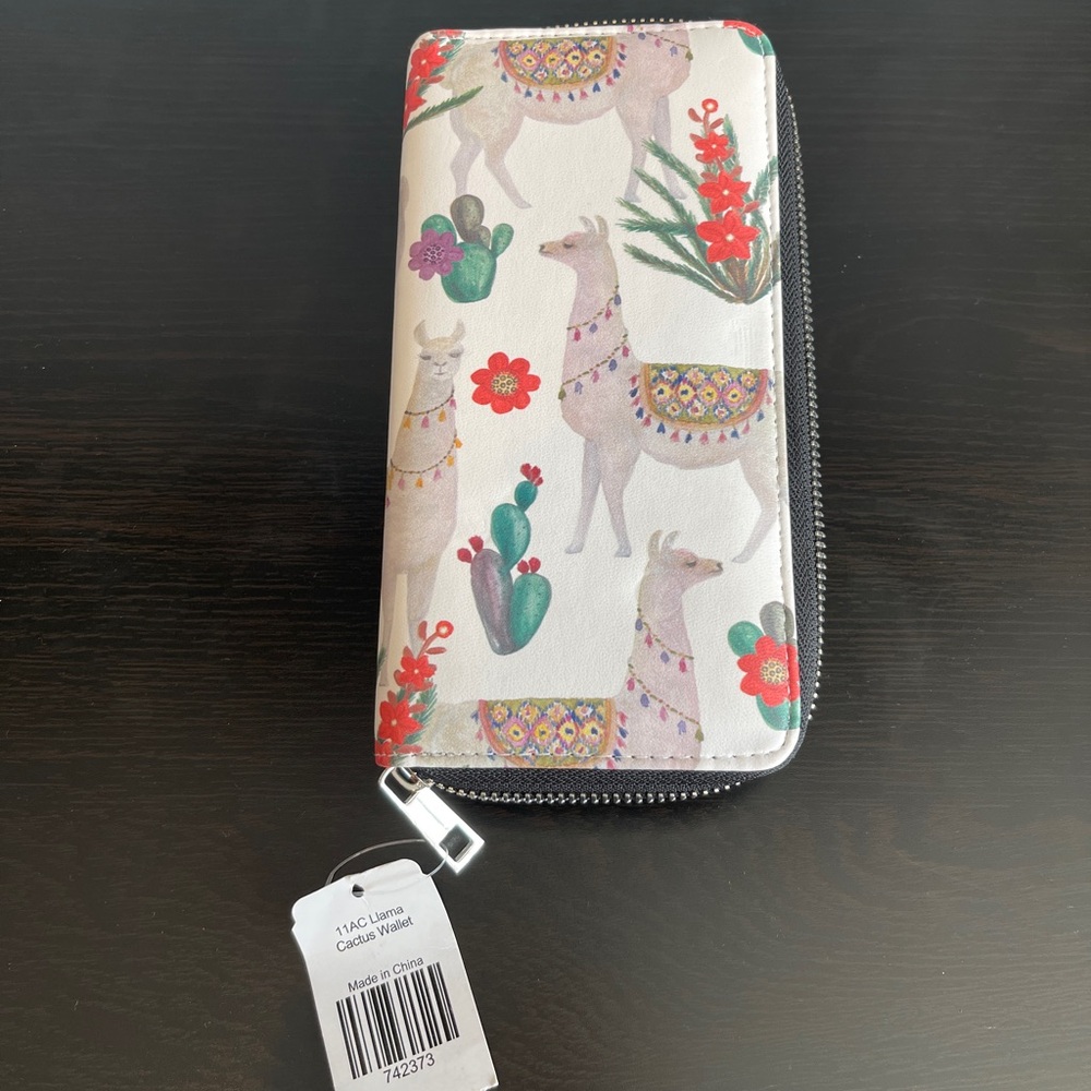 TLC Colorful Llama and Cactus Wallet